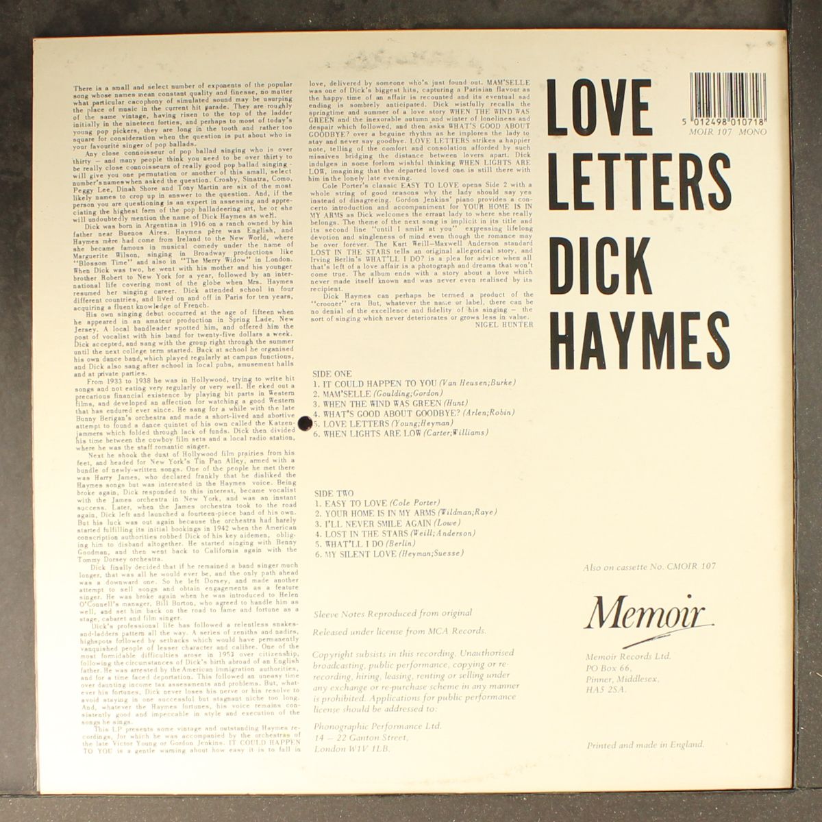 love letters by DICK HAYMES