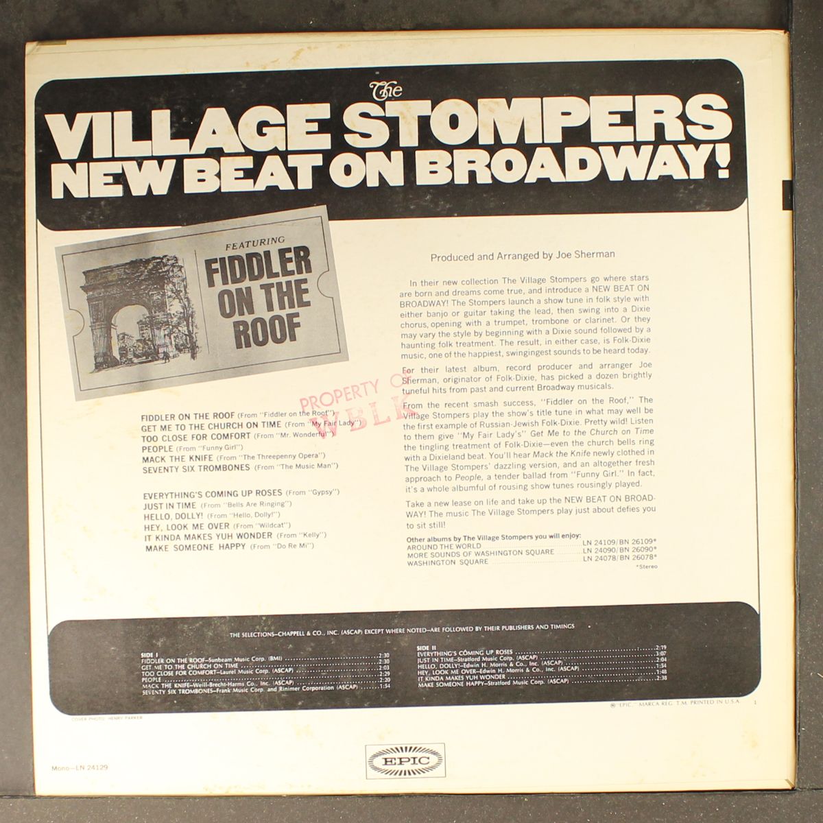 new beat on broadway by VILLAGE STOMPERS