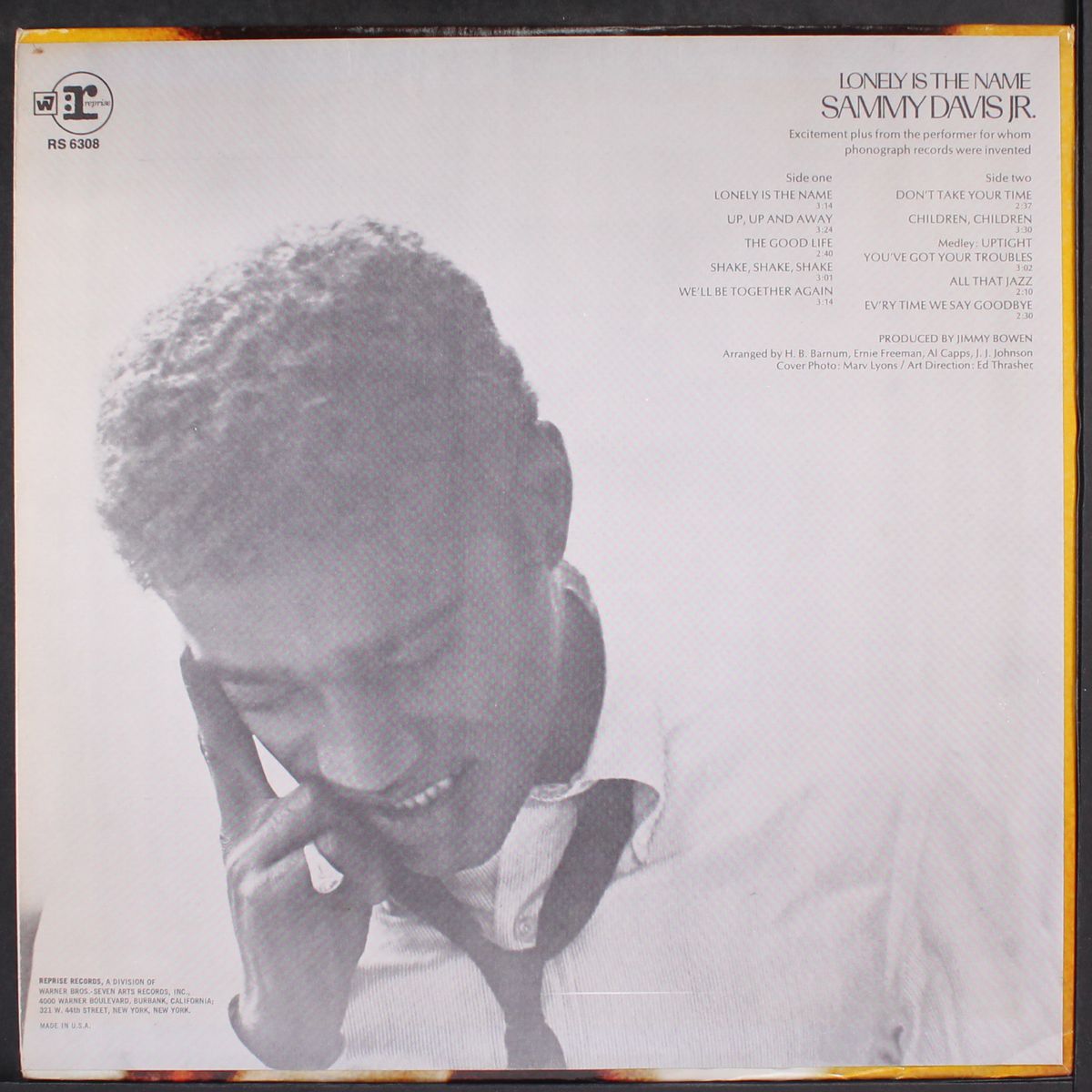 lonely is the name by SAMMY DAVIS, JR.