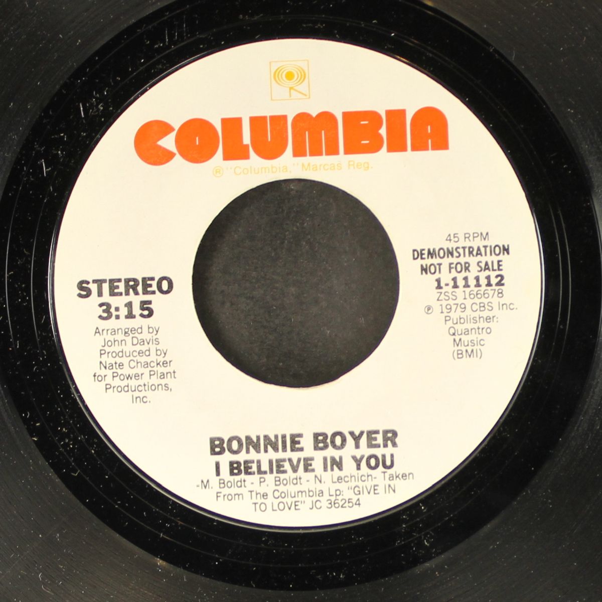 i believe in you / same by BONNIE BOYER