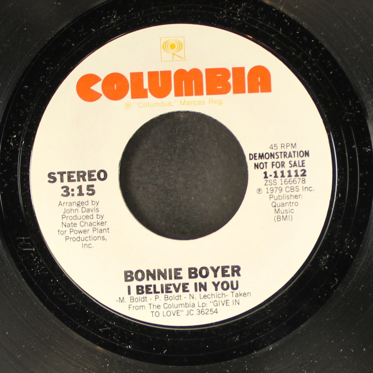 i believe in you / same by BONNIE BOYER