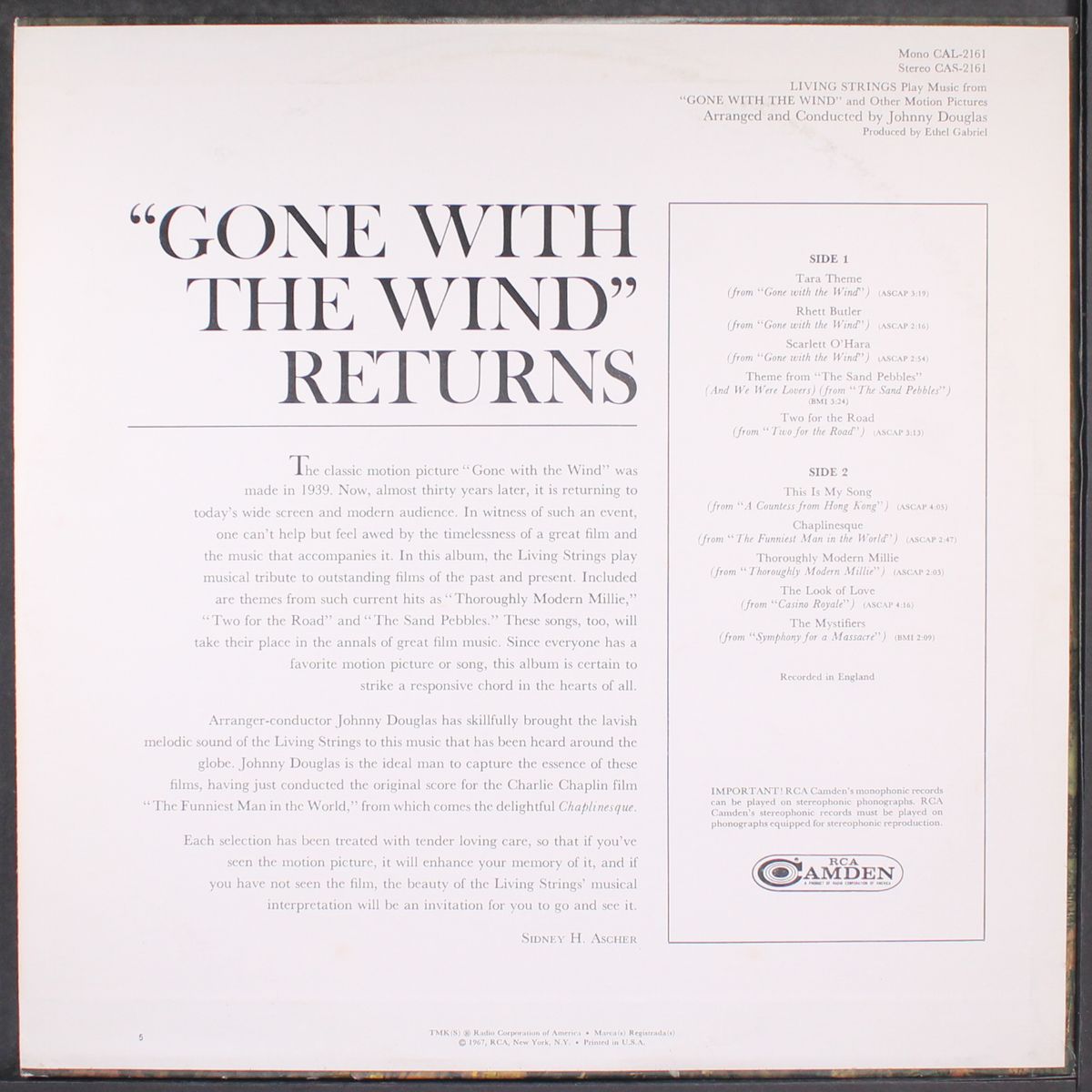 play music from gone with the wind by LIVING STRINGS