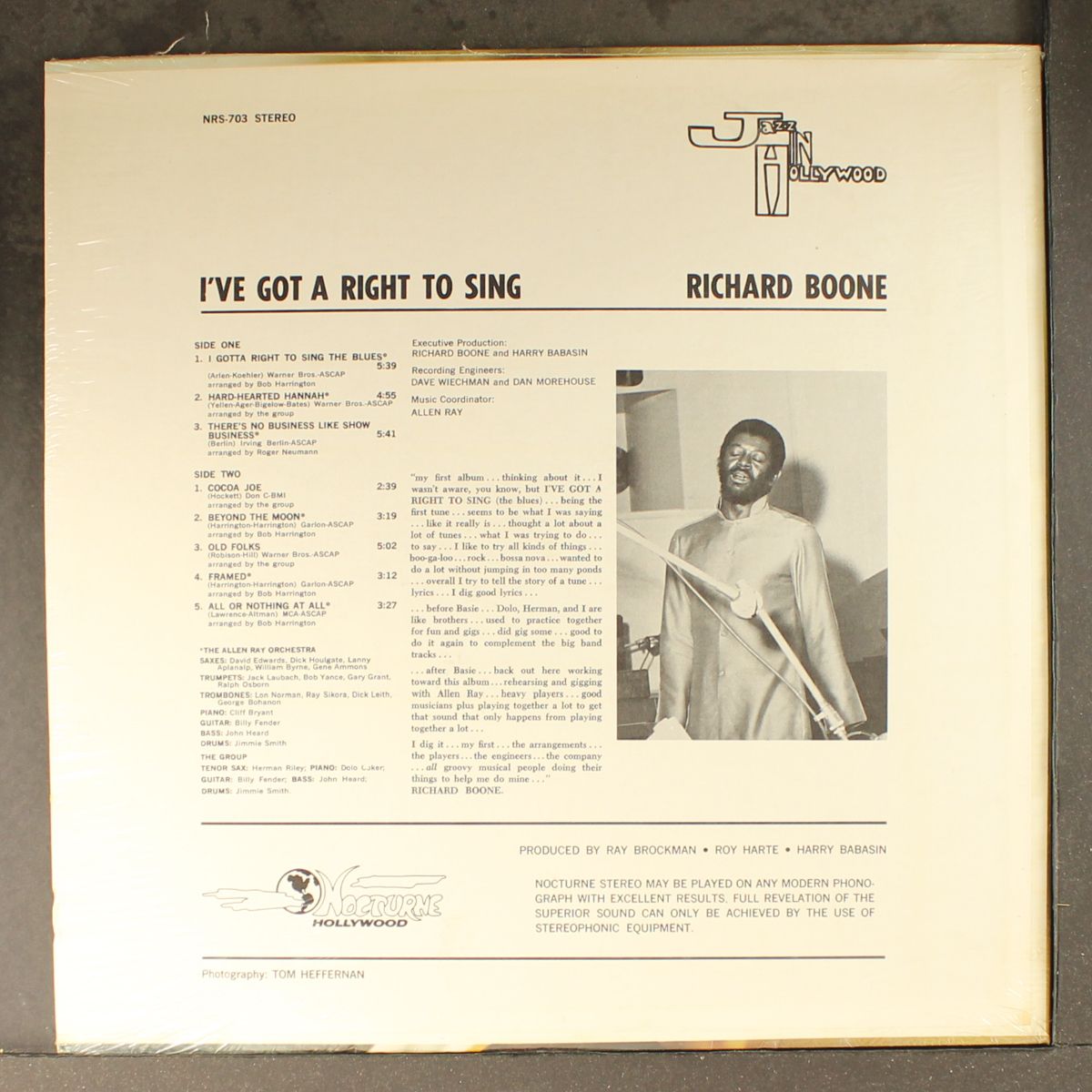i've got a right to sing by RICHARD BOONE