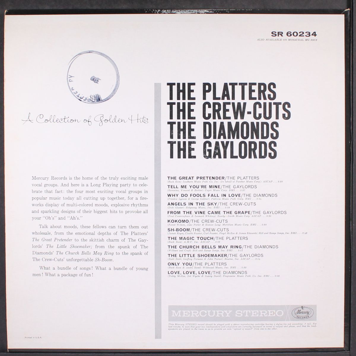 another collection of golden hits by PLATTERS, DIAMONDS, GAYLORDS, CREW-CUTS