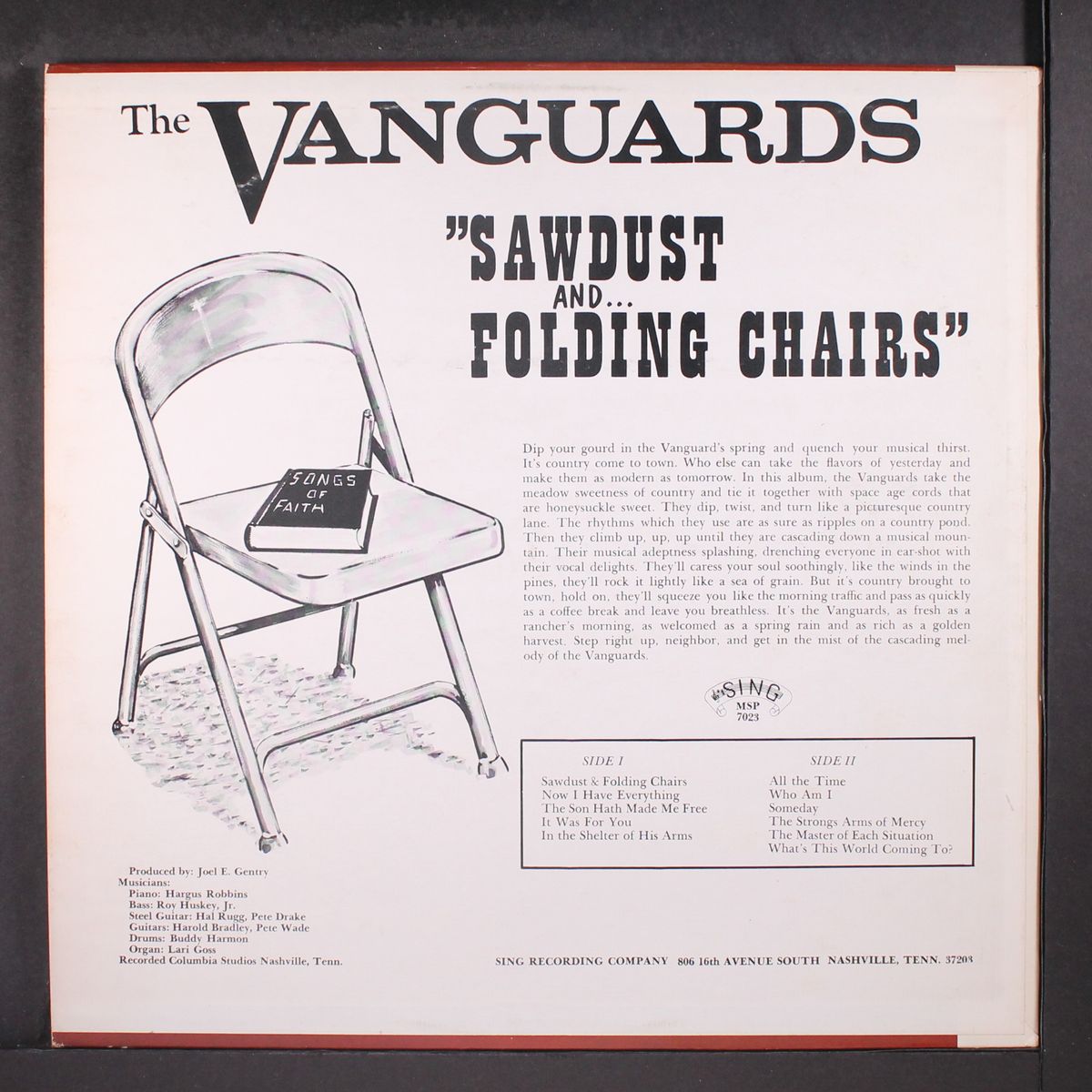 sawdust and folding chairs by VANGUARDS