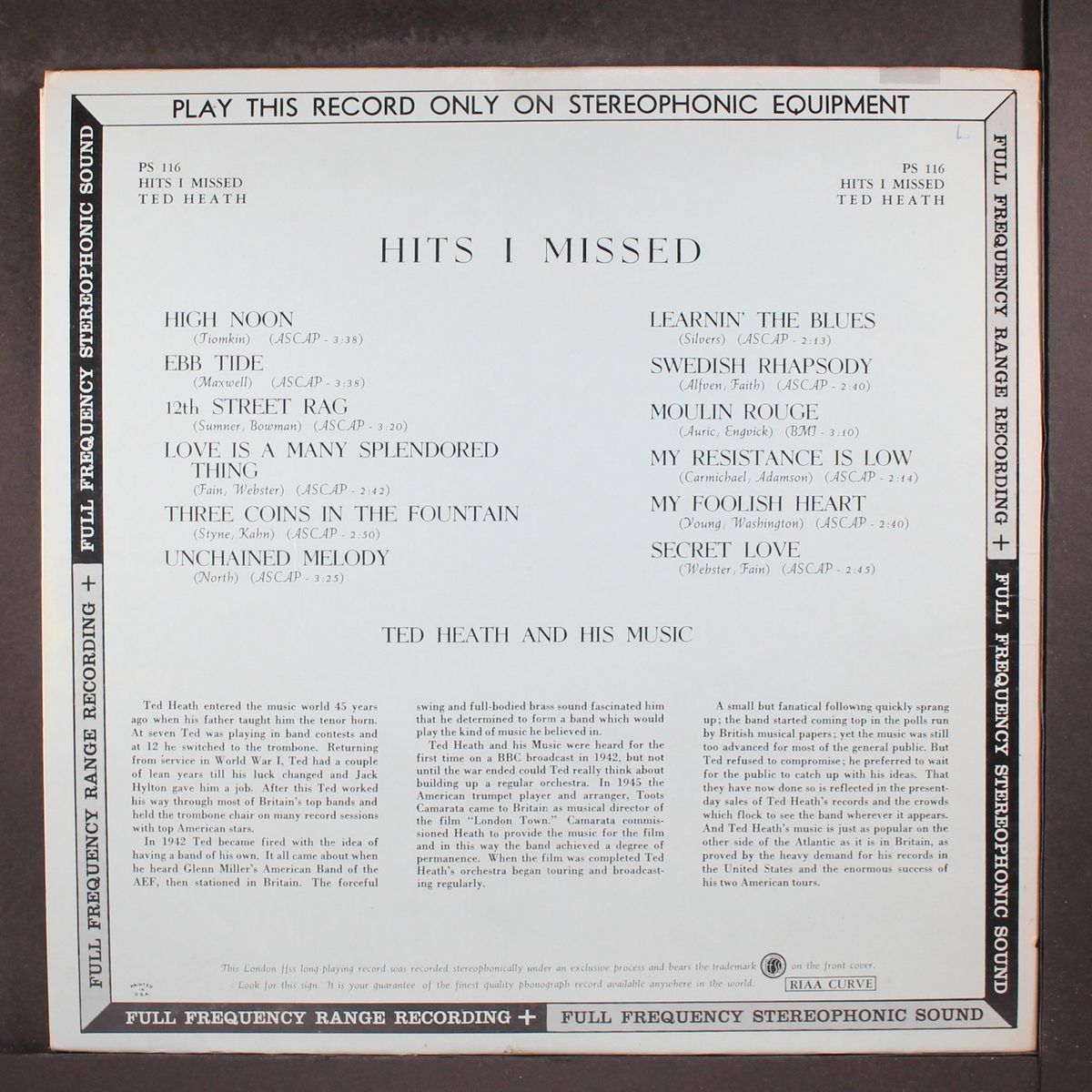 hits i missed by TED HEATH