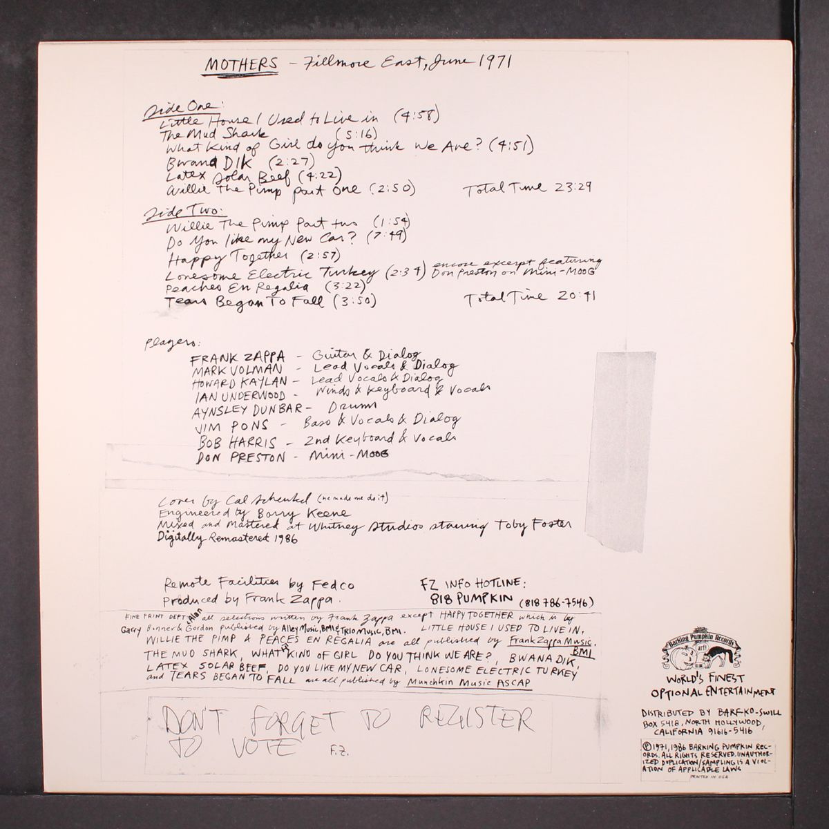 fillmore east - june 1971 by MOTHERS