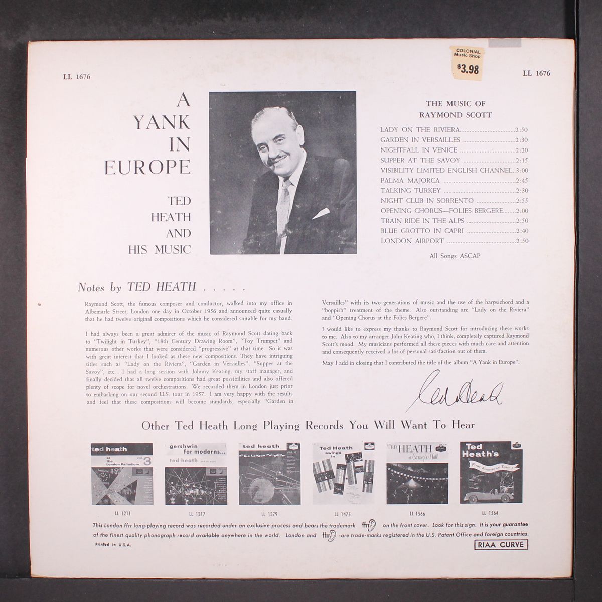 a yank in europe by TED HEATH