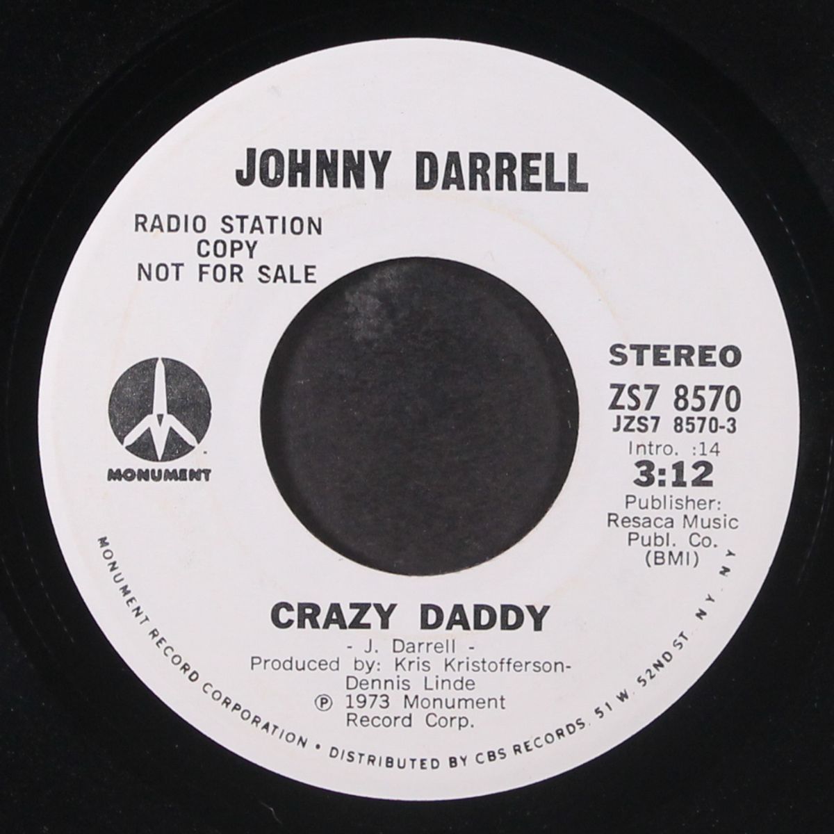 crazy daddy / same by JOHNNY DARRELL