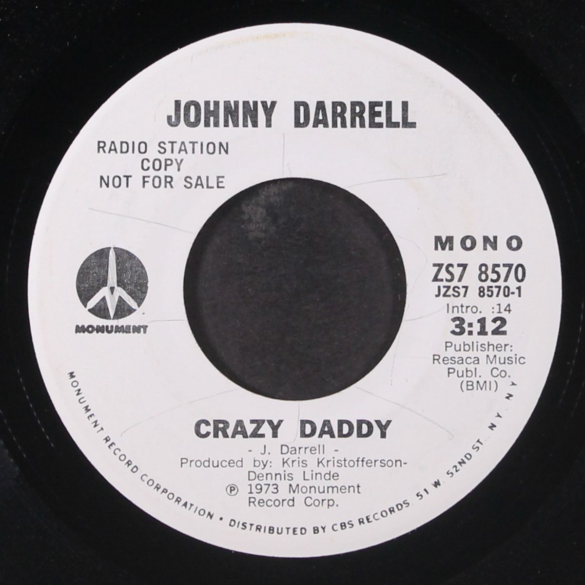 crazy daddy / same by JOHNNY DARRELL