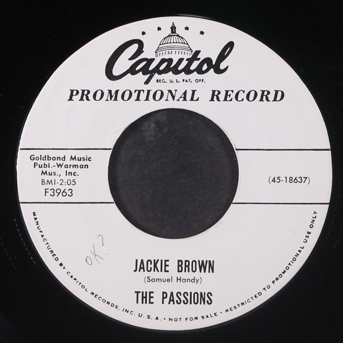 jackie brown / my aching heart by PASSIONS