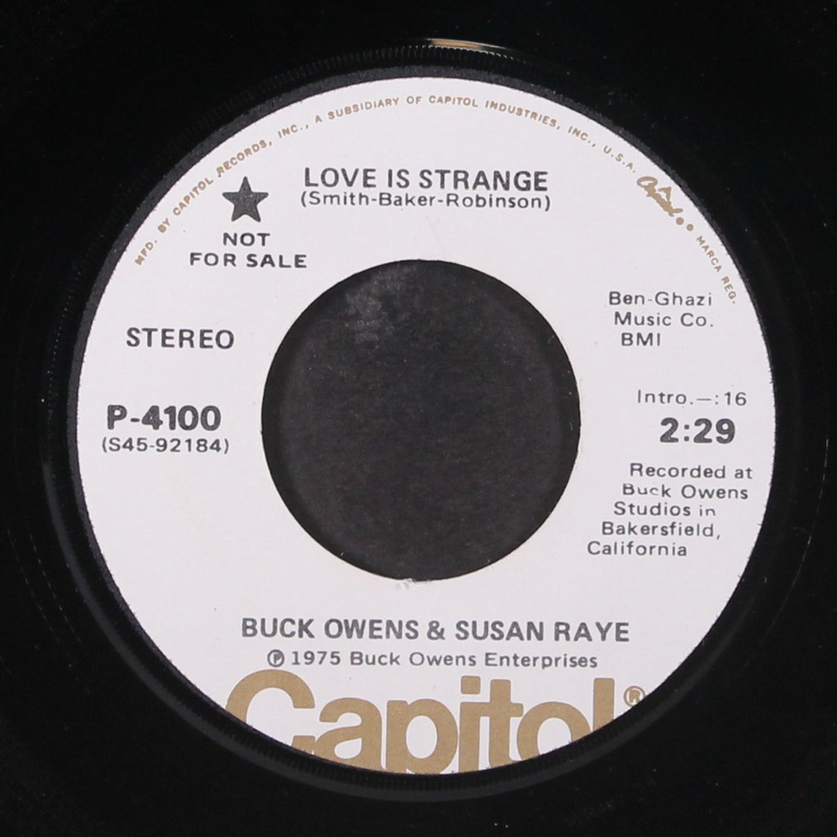 love is strange / sweethearts in heaven by BUCK OWENS & SUSAN RAYE