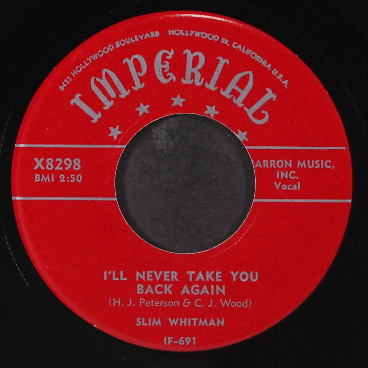 i'll never stop loving you / i'll never take you back again by SLIM WHITMAN
