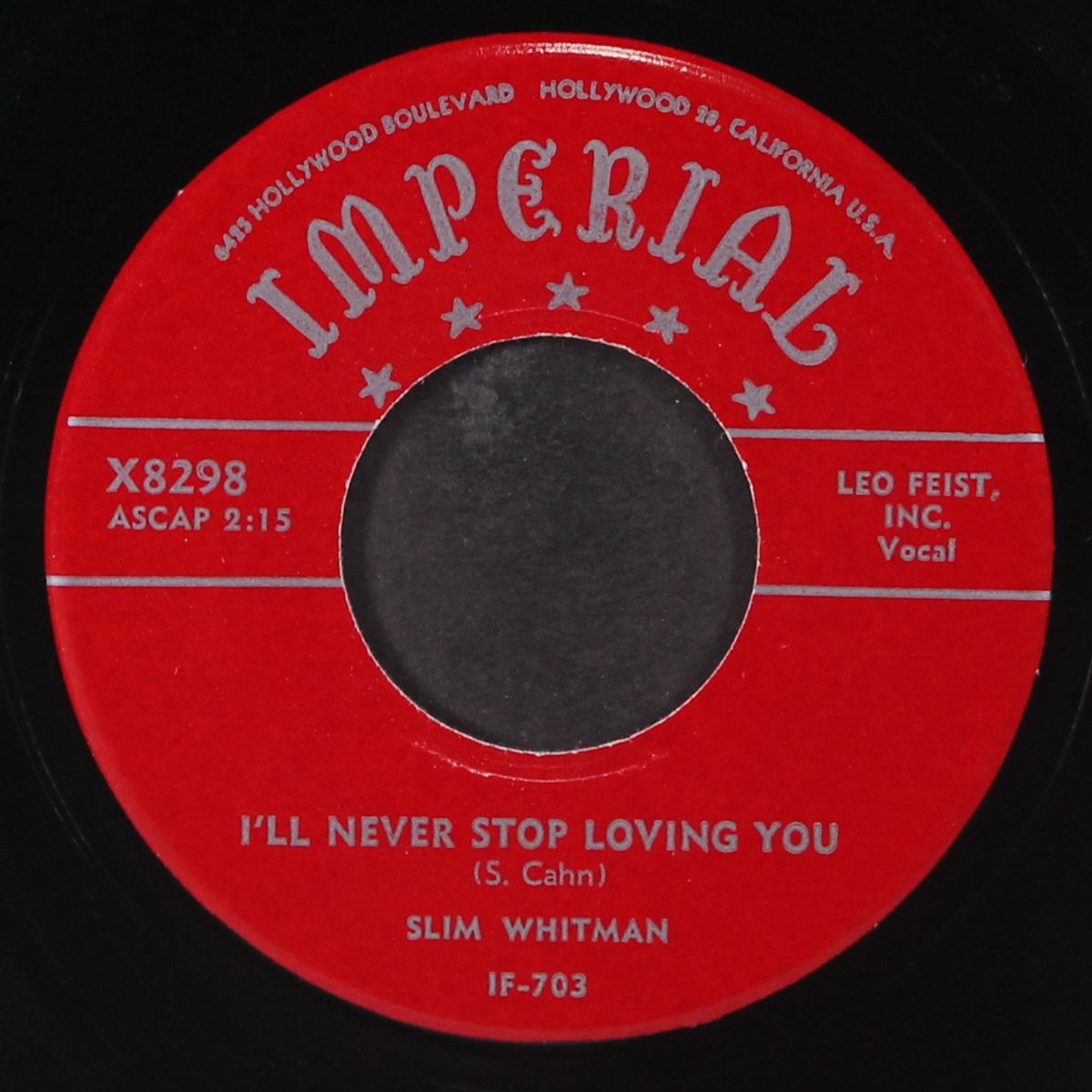 i'll never stop loving you / i'll never take you back again by SLIM WHITMAN
