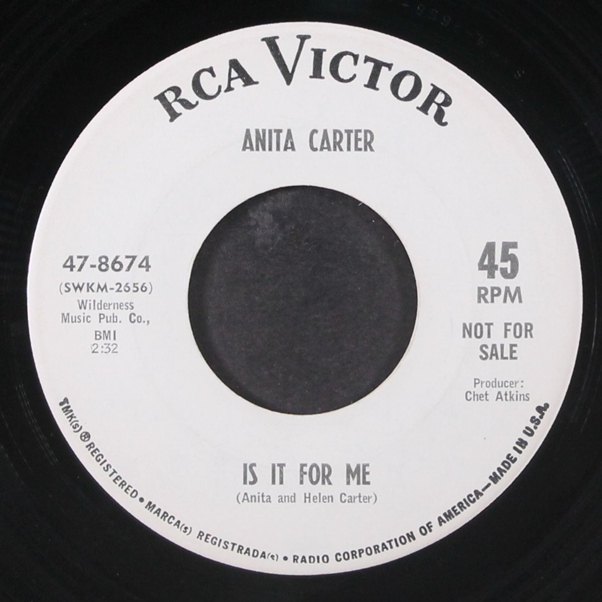 twelve o'clock high / is it for me? by ANITA CARTER