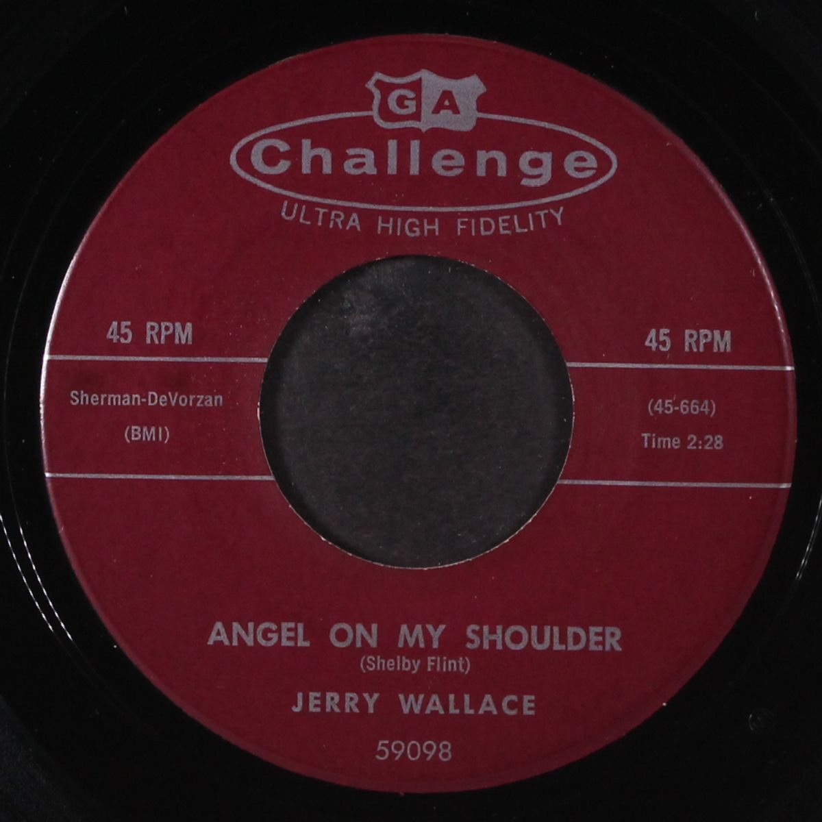 there she goes / angel on my shoulder by JERRY WALLACE