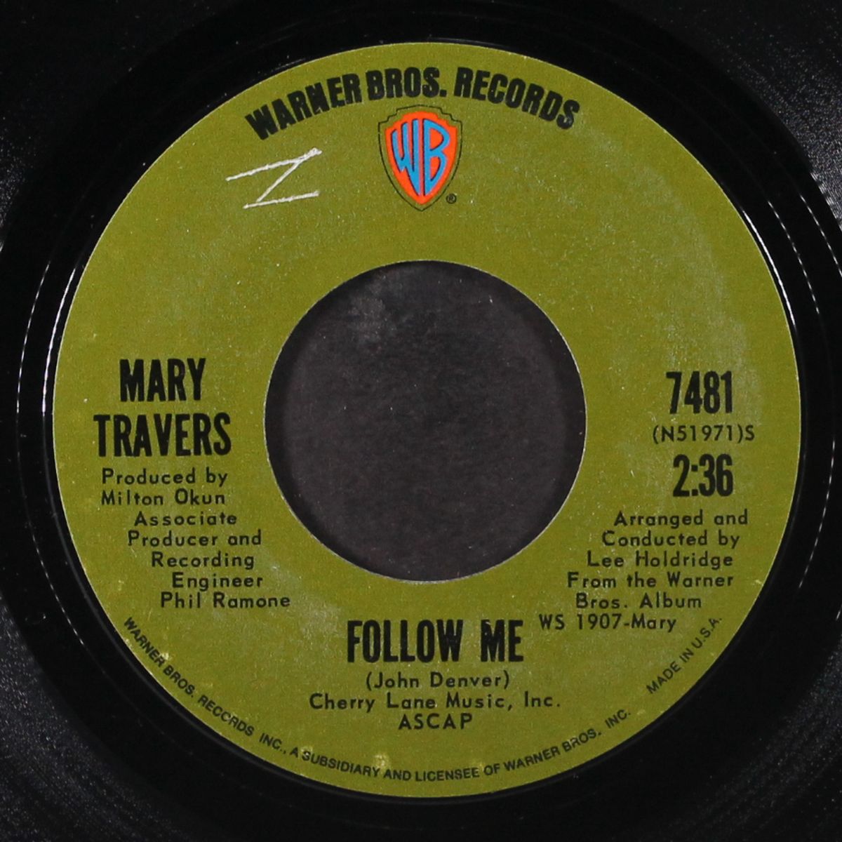 follow me / i guess he'd rather be in colorado by MARY TRAVERS