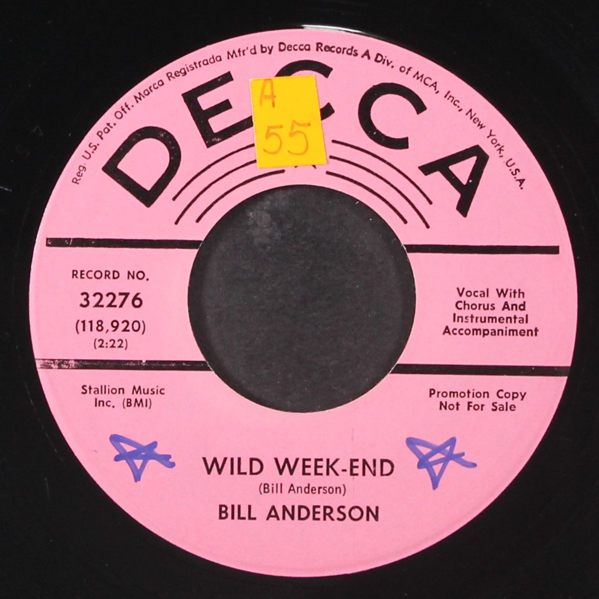 wild weekend / fun while it lasted by BILL ANDERSON