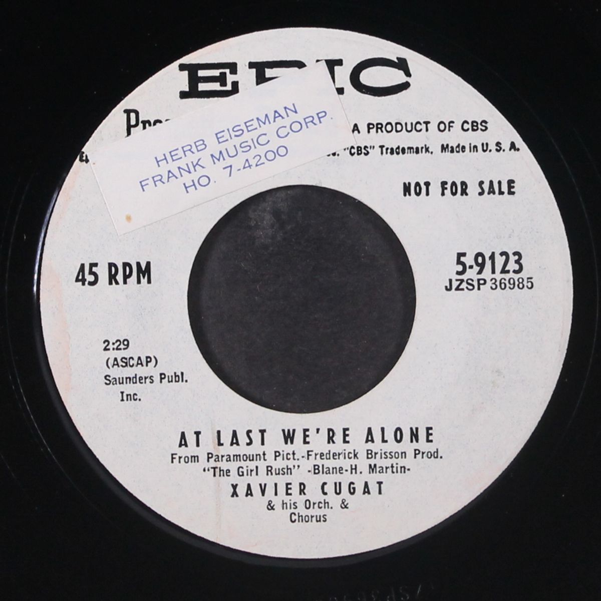 who me? / at last we're alone by XAVIER CUGAT