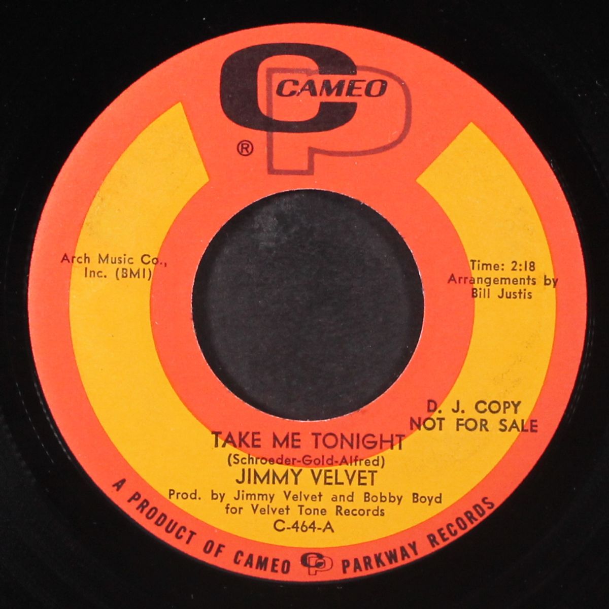 take me tonight / young hearts by JIMMY VELVET