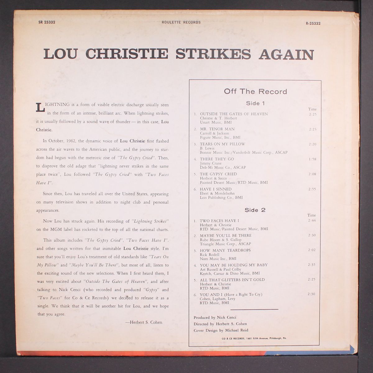 strikes again by LOU CHRISTIE