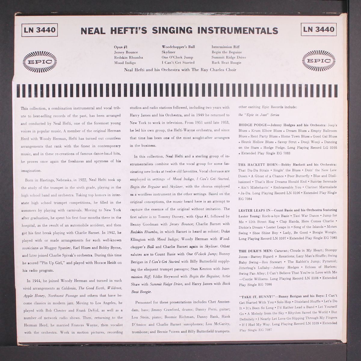 singing instrumentals by NEAL HEFTI