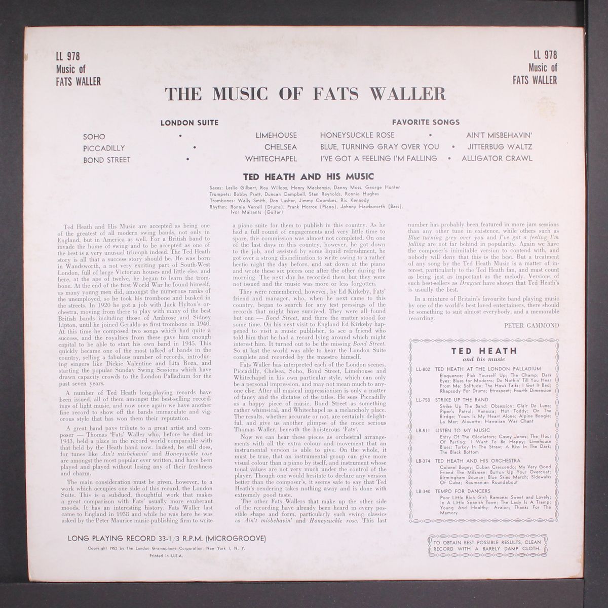 the music of fats waller by TED HEATH