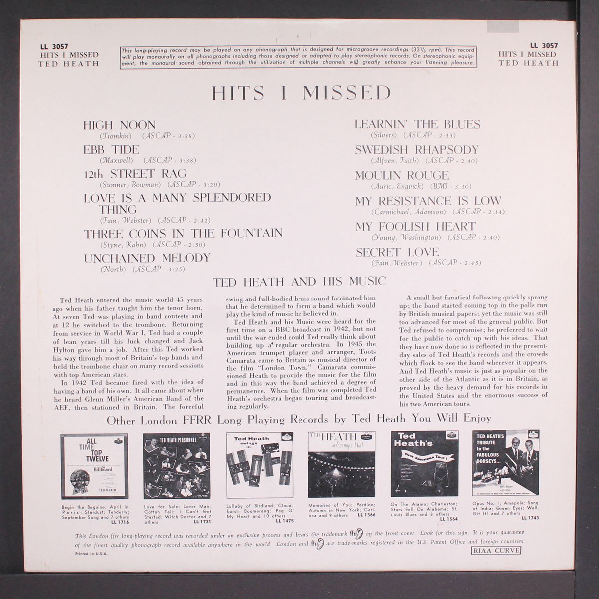 hits i missed by TED HEATH