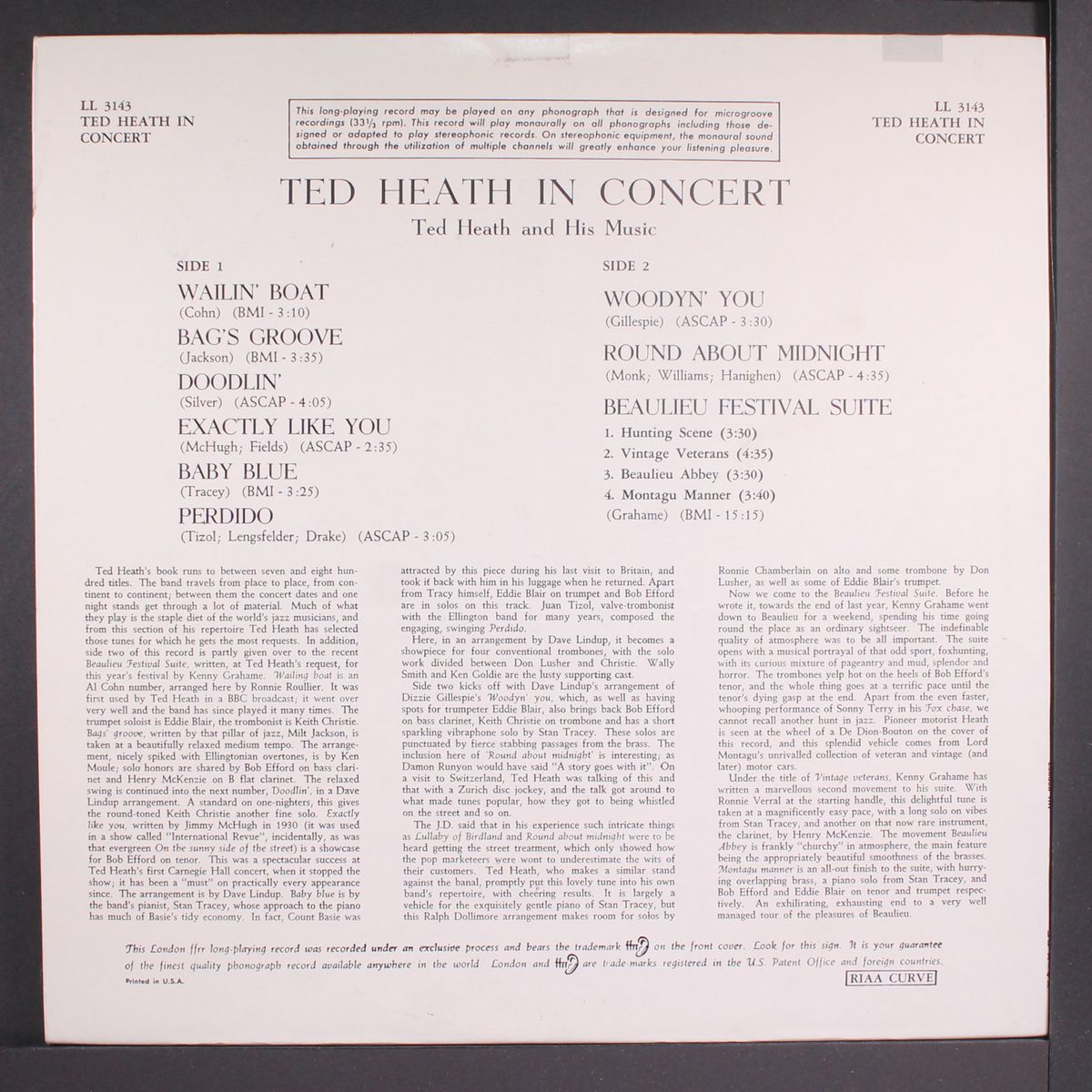in concert by TED HEATH