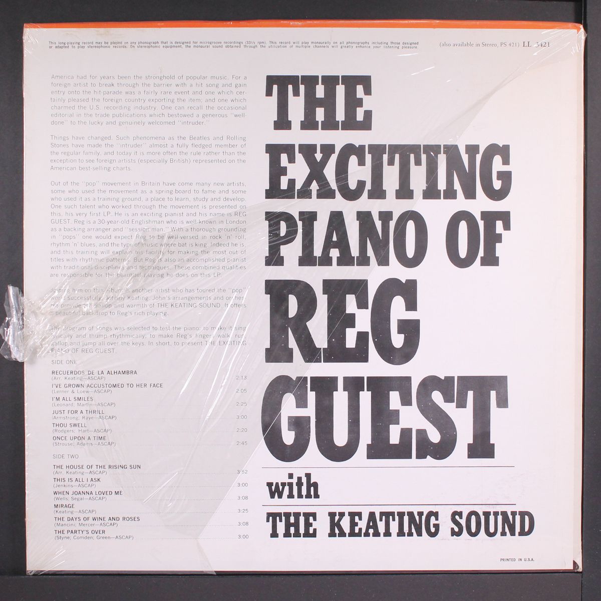 the exciting piano of by REG GUEST