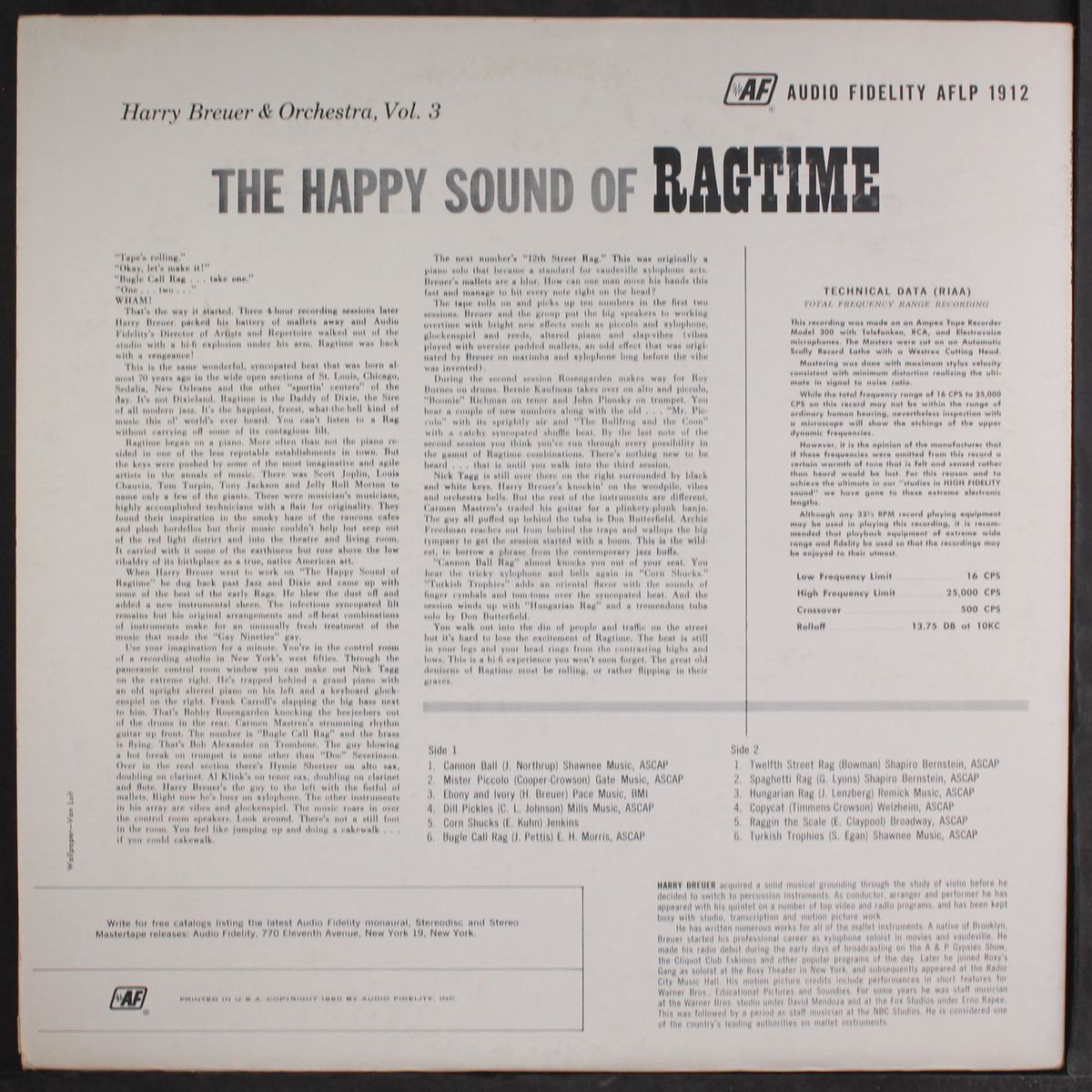 the happy sound of ragtime, vol. 3 by HARRY BREUER