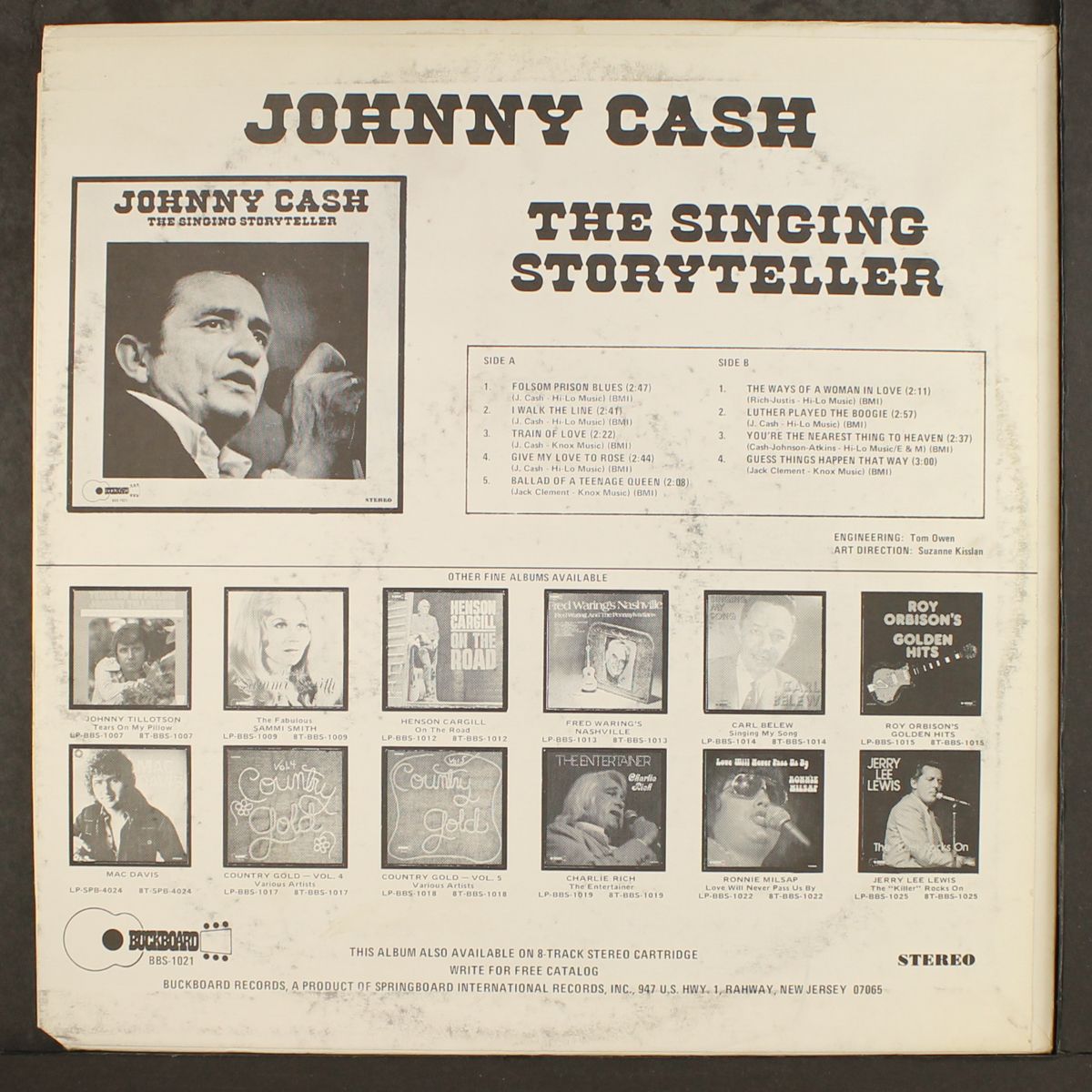the singing storyteller by JOHNNY CASH