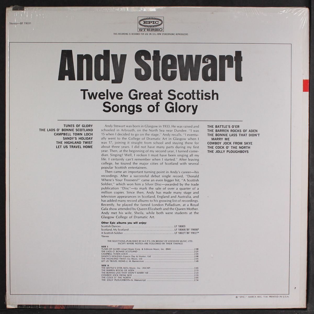 tunes of glory by ANDY STEWART