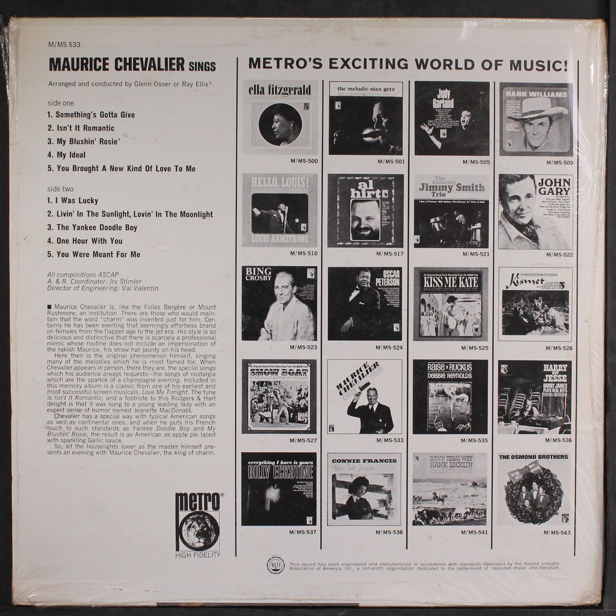 maurice chevalier (mono) by MAURICE CHEVALIER