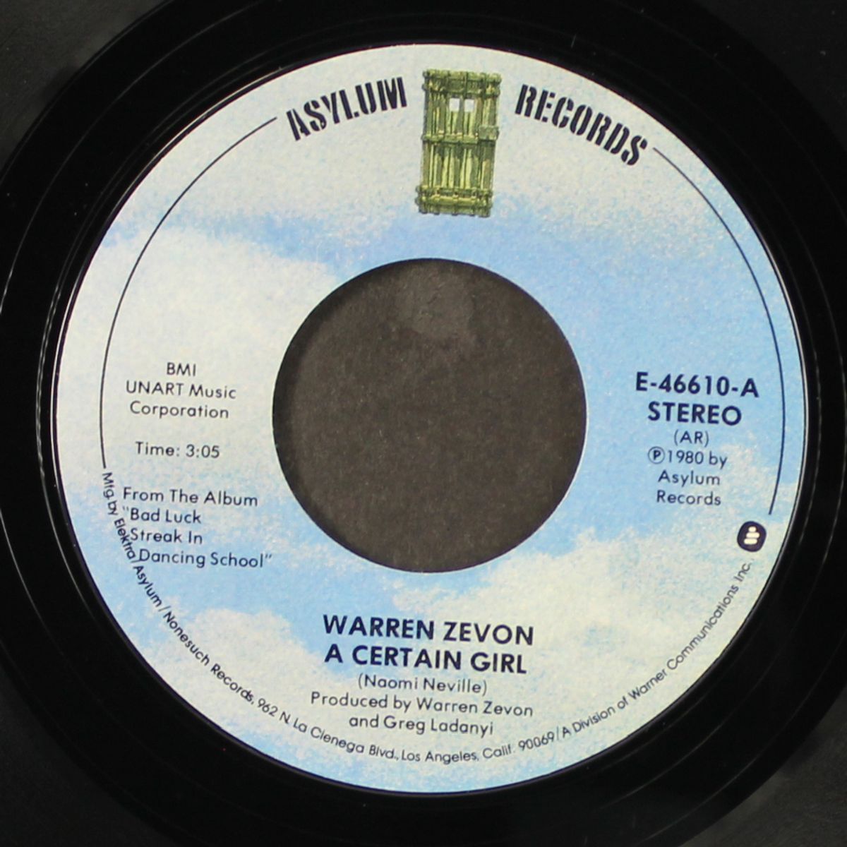a certain girl / empty-handed heart by WARREN ZEVON