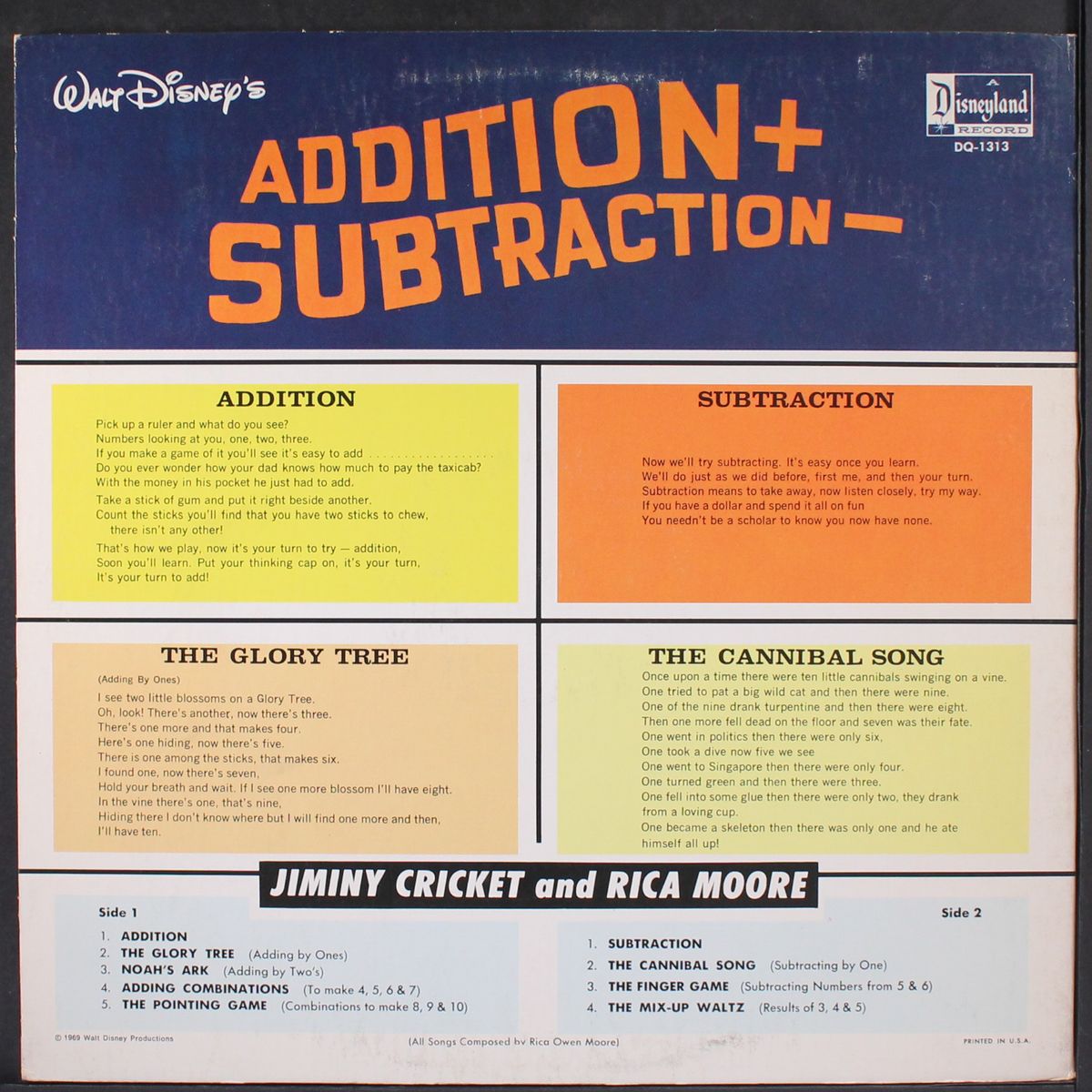 addition and subtraction by JIMINY CRICKET & RICA MOORE