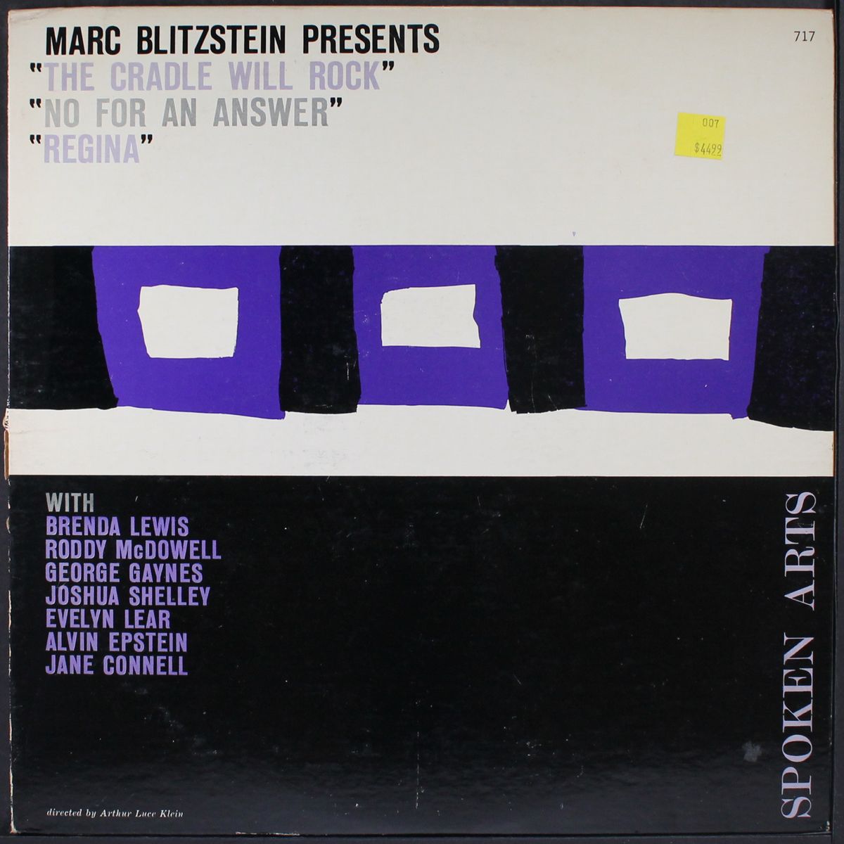 discusses his theatre compositions by MARC BLITZSTEIN