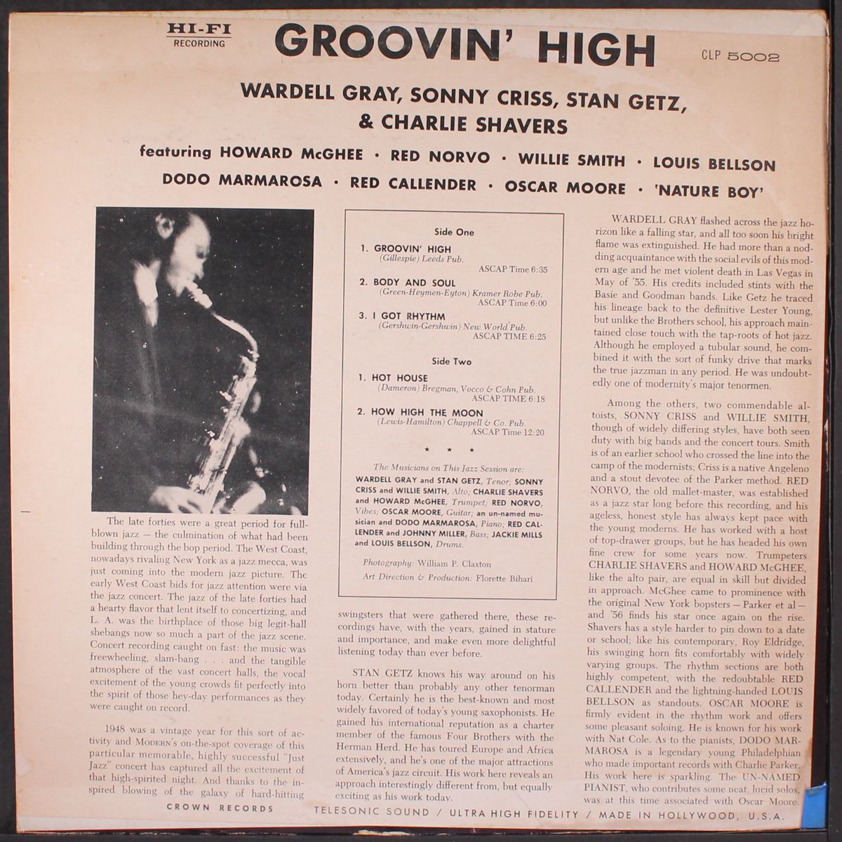 groovin' high by STAN GETZ