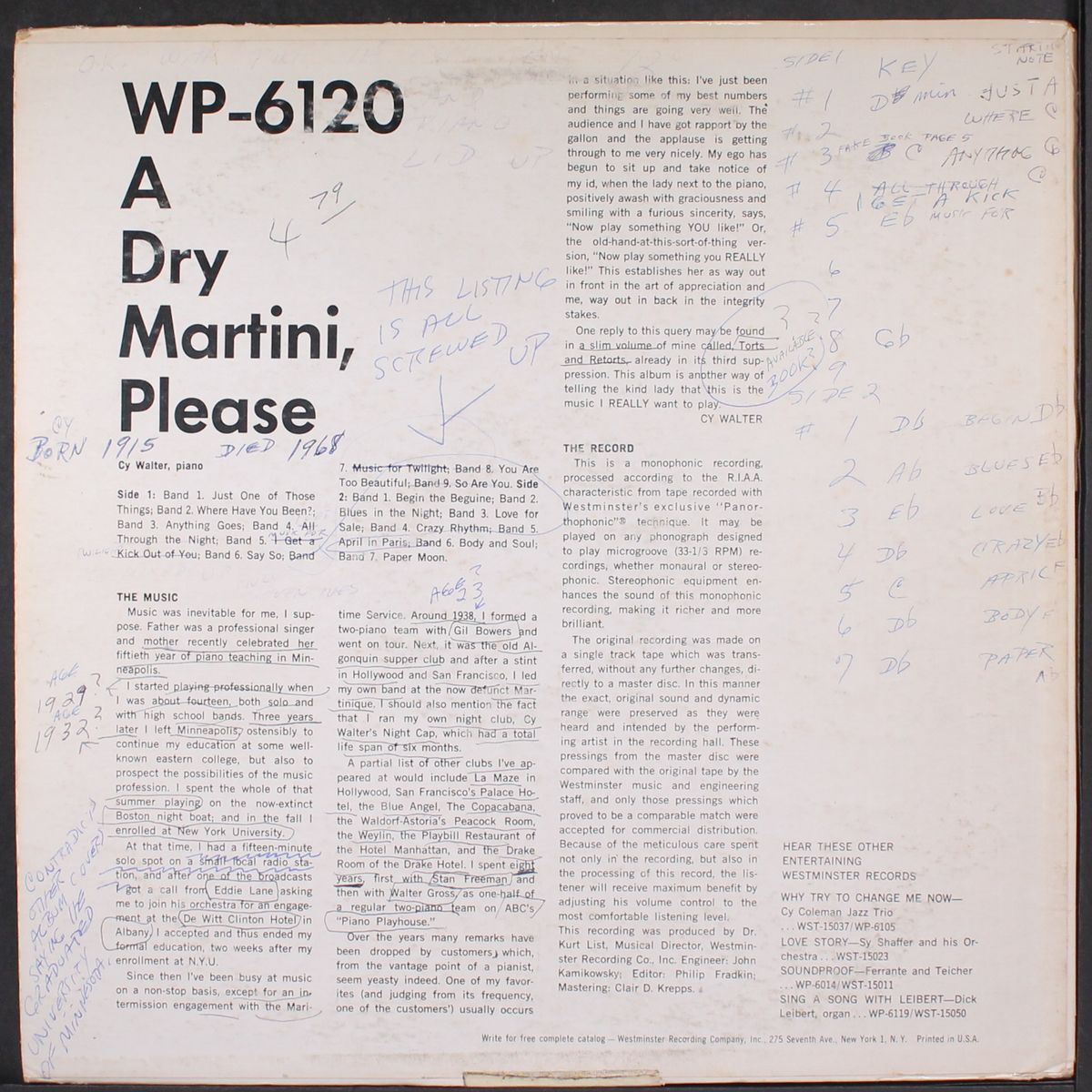 a dry martini please! by CY WALTER