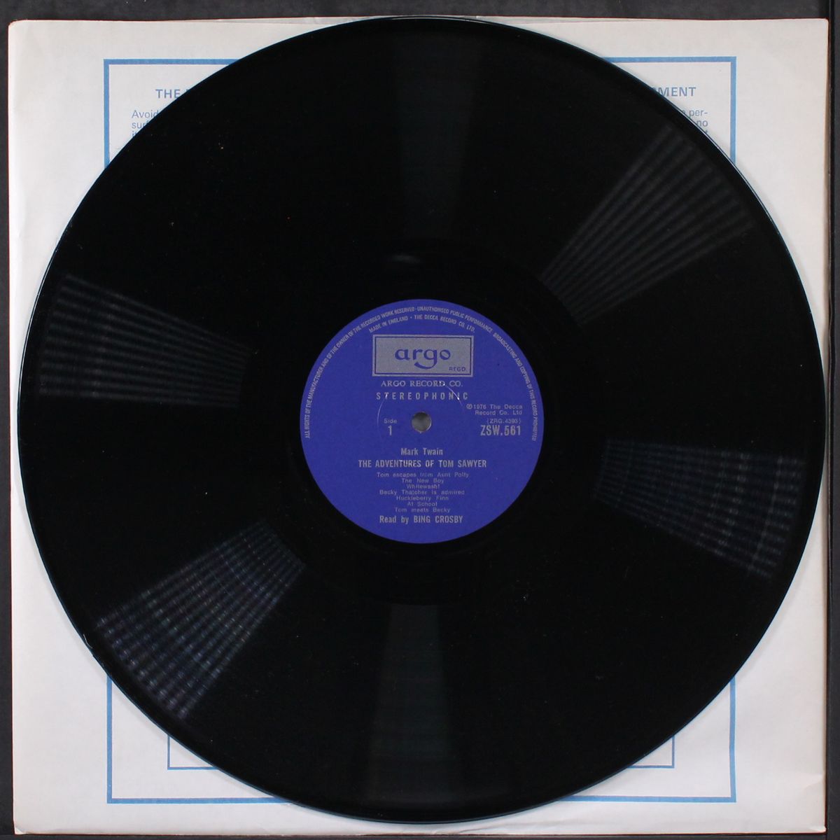 the adventures of tom sawyer by BING CROSBY