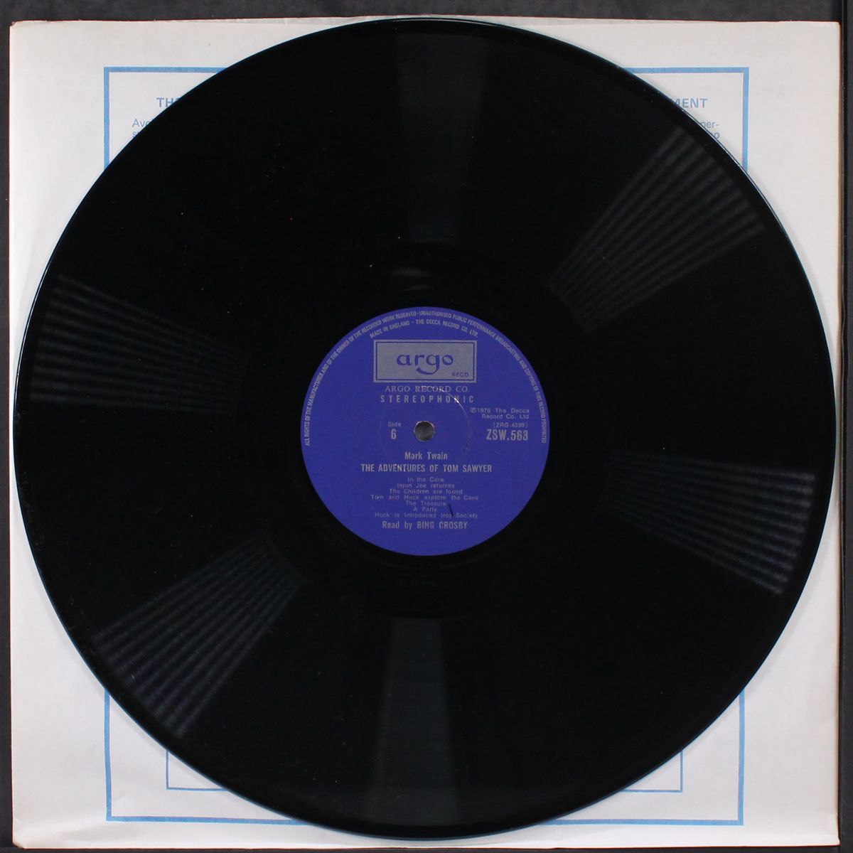 the adventures of tom sawyer by BING CROSBY