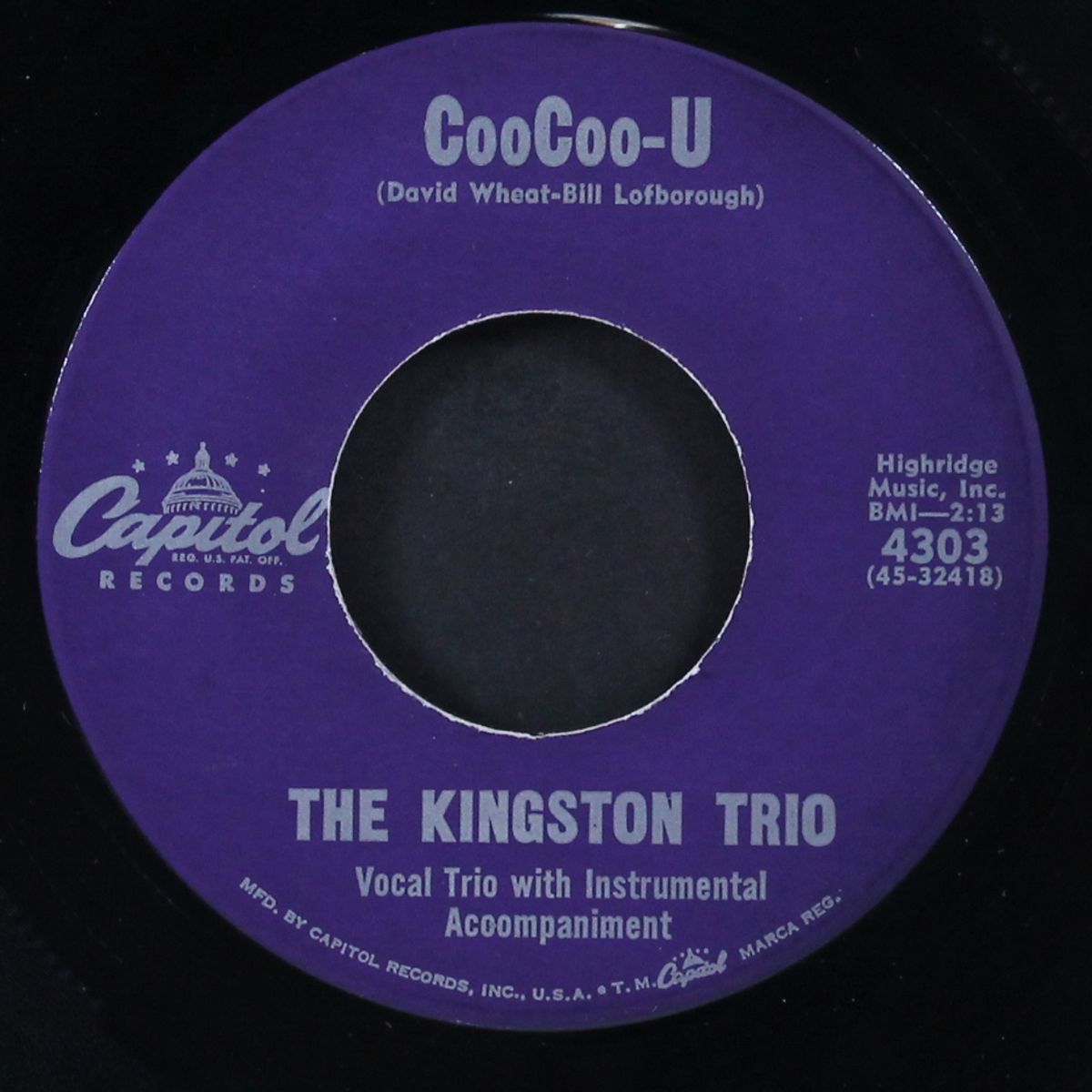 green grasses / coocoo-u by KINGSTON TRIO