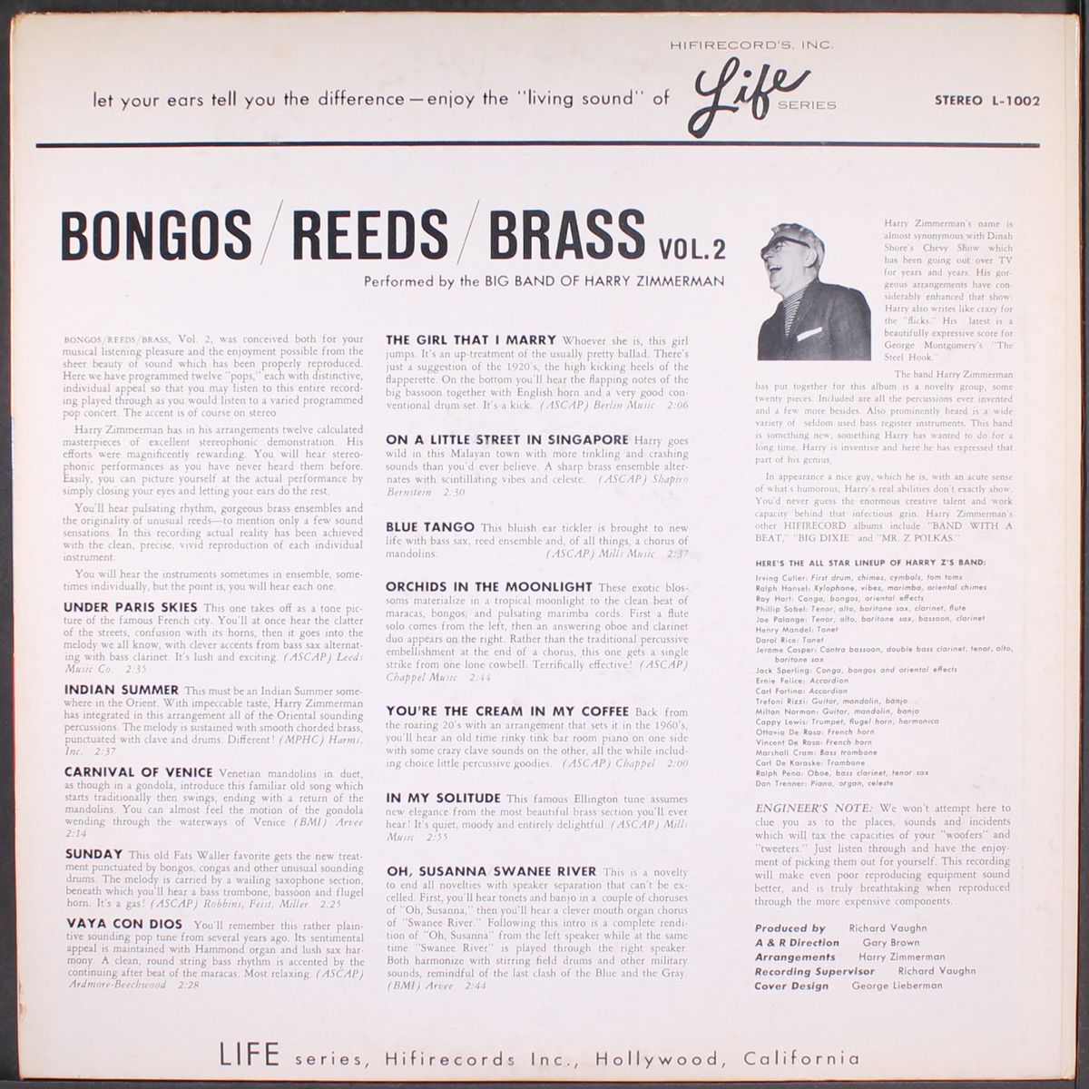 bongos/reeds/brass, vol. 2 by HARRY ZIMMERMAN
