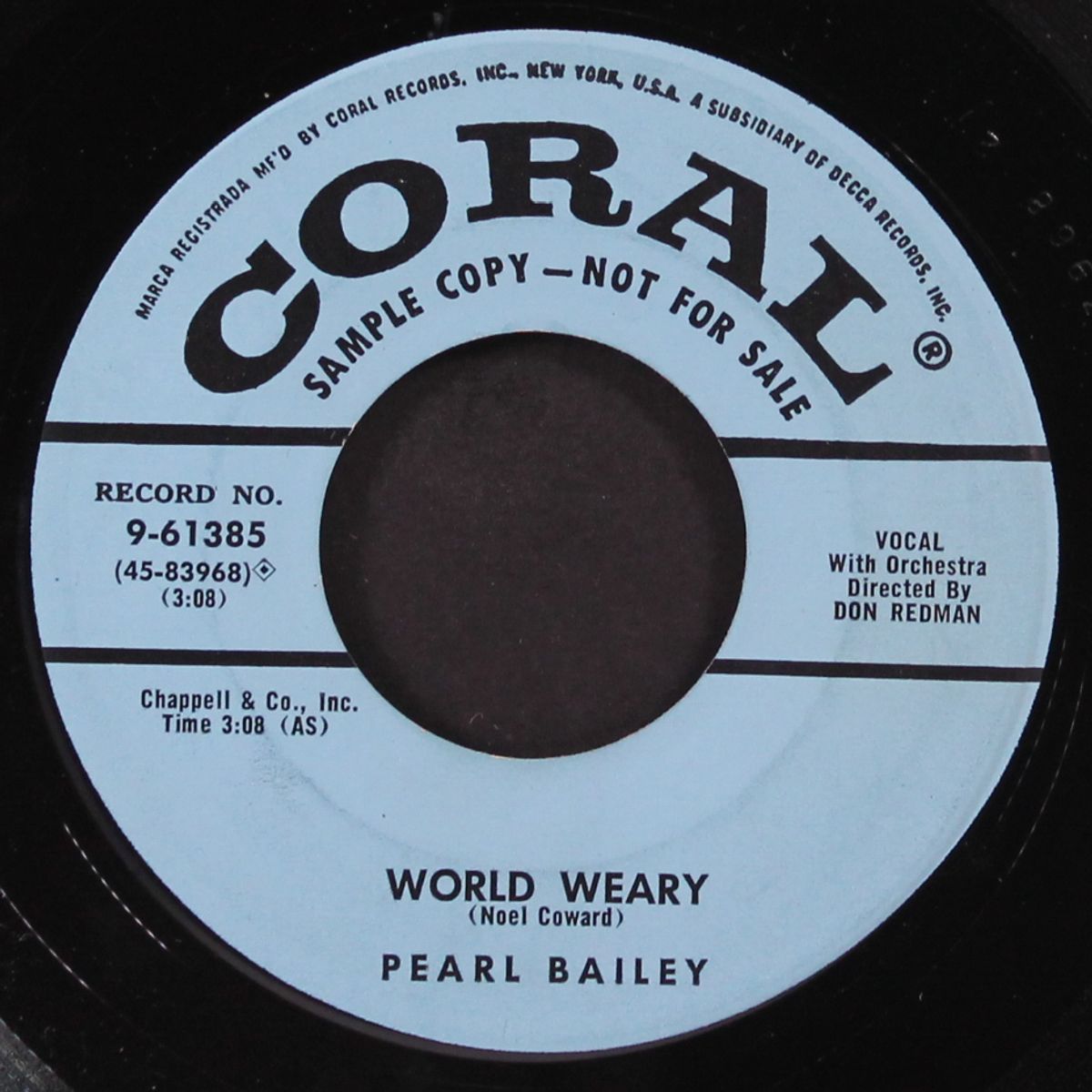 world weary / big words by PEARL BAILEY