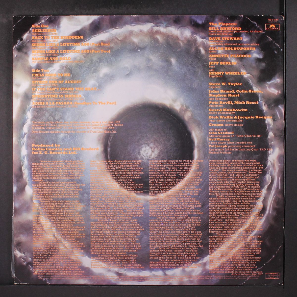 feels good to me by BILL BRUFORD