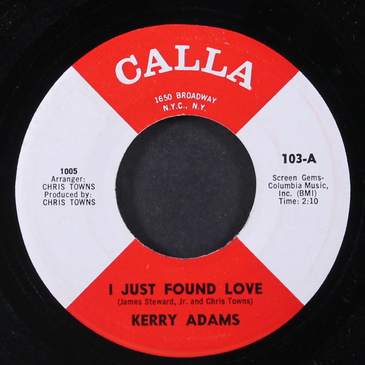 i just found love / fast talking lover by KERRY ADAMS