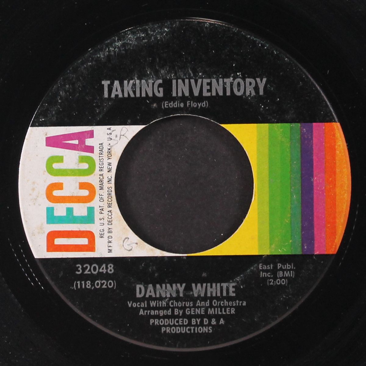 cracked up over you / taking inventory by DANNY WHITE