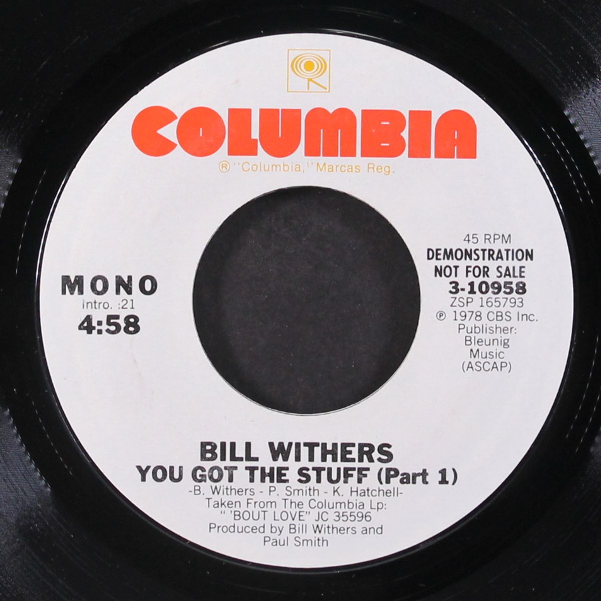 you got the stuff (part 1) / mono by BILL WITHERS
