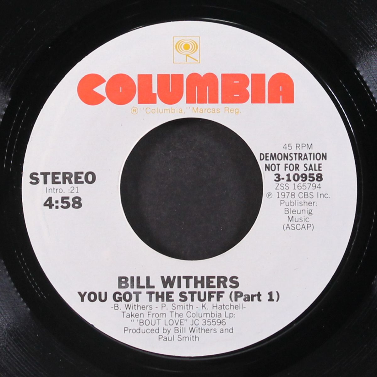 you got the stuff (part 1) / mono by BILL WITHERS
