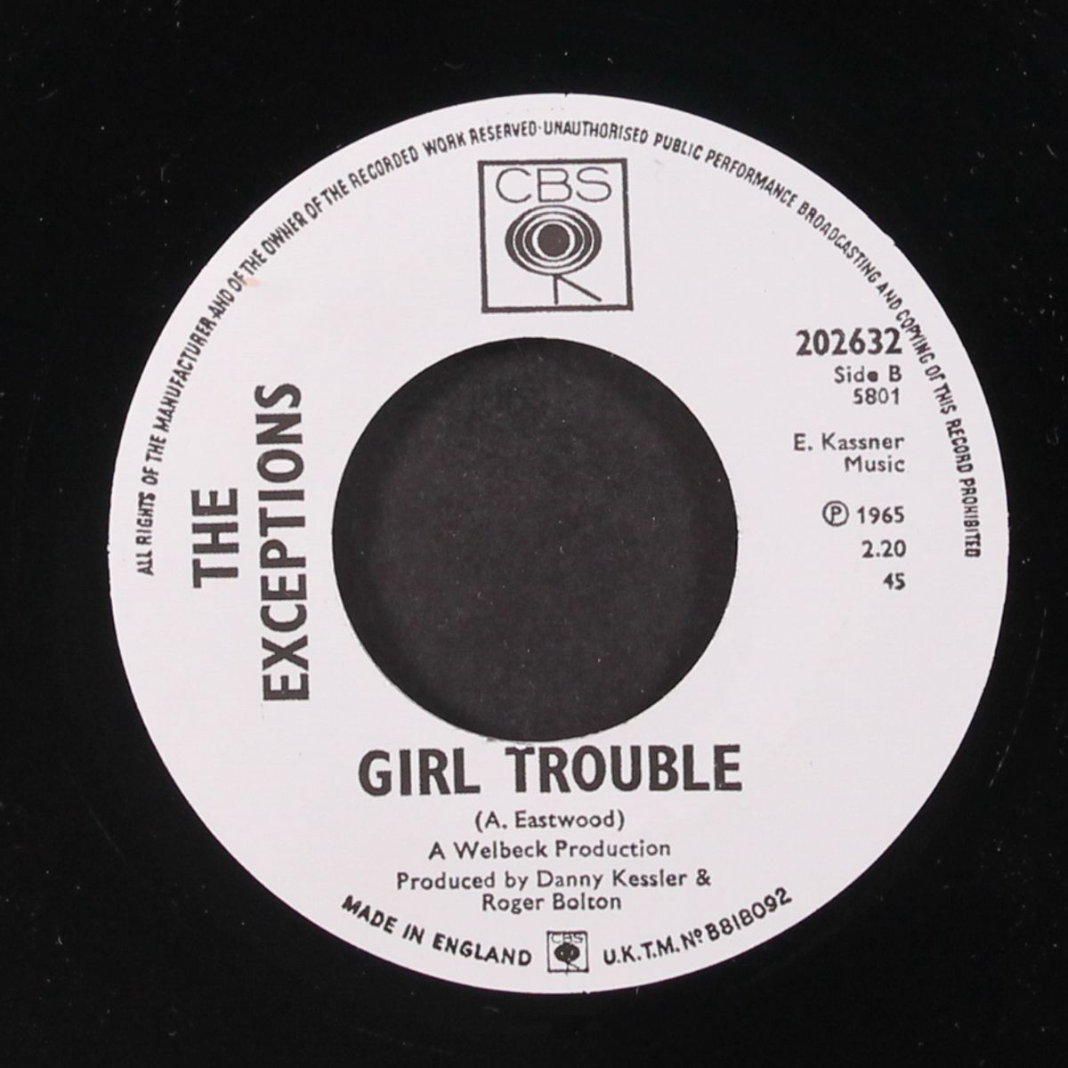 the eagle flies on friday / girl trouble by EXCEPTIONS